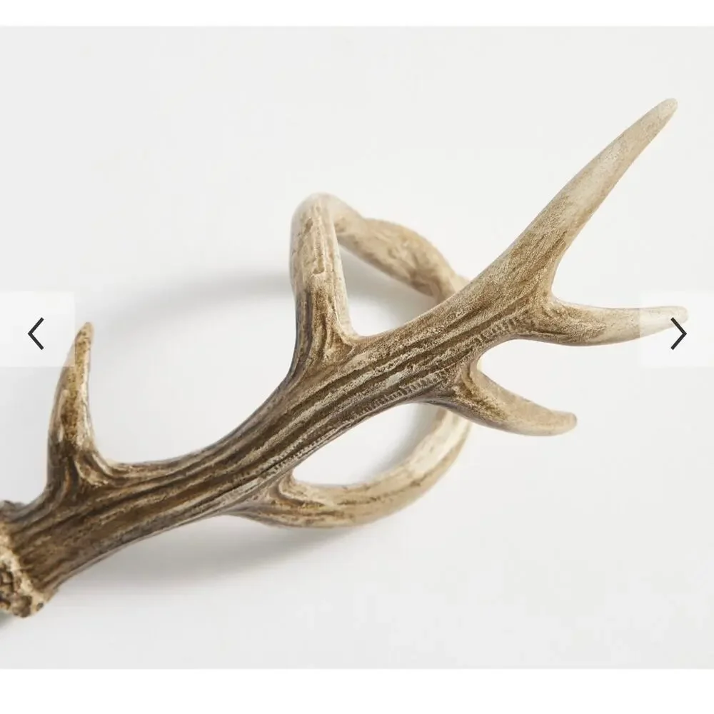Pottery Barn Antler Napkin Rings Set of 6
